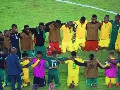 Footballers Show Their Love For God By Praying Together After This Memorable Soccer Match Between Zambia And South Africa