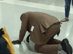 Sudanese Man Falls On His Knees To Thank God In A US Airport In An Emotional Reunion With Family And Three Year Old Daughter He Has Never Met